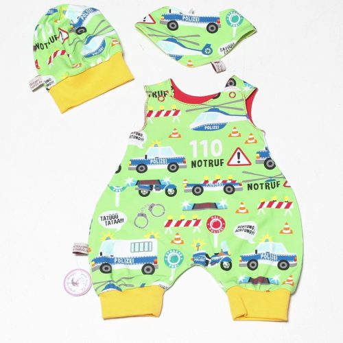 Sommerstrampler mit Mütze und Halstuch Gr. 50